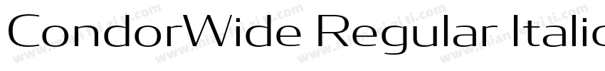 CondorWide Regular Italic字体转换